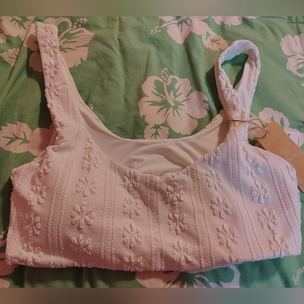 Floral Embroidered Bikini Top